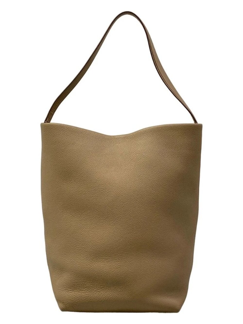 THE ROW Large N/S Park Tote W1273 L129 Dark Taupe Leather Tote Bag